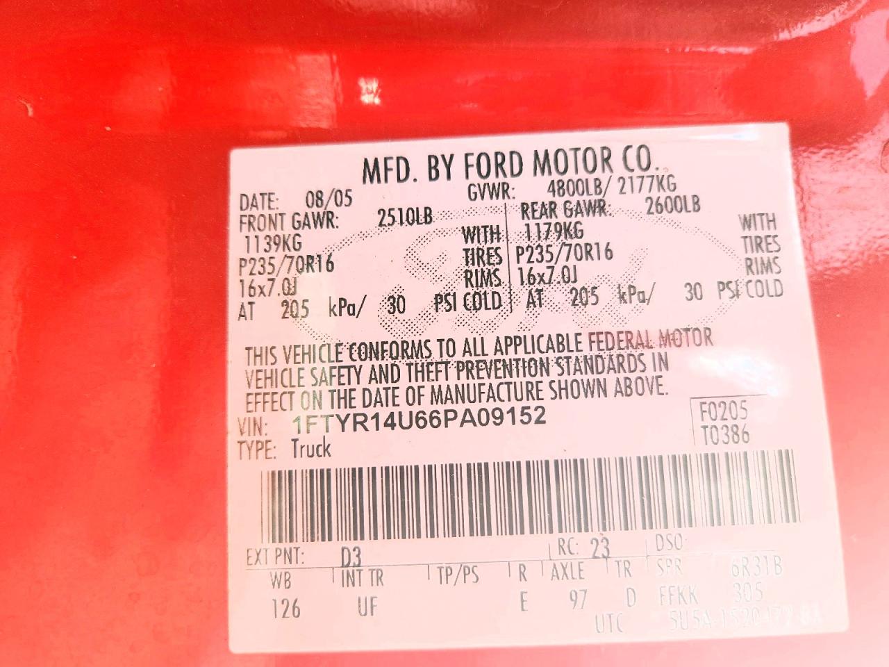2006 FORD RANGER SUPER CAB photo 23