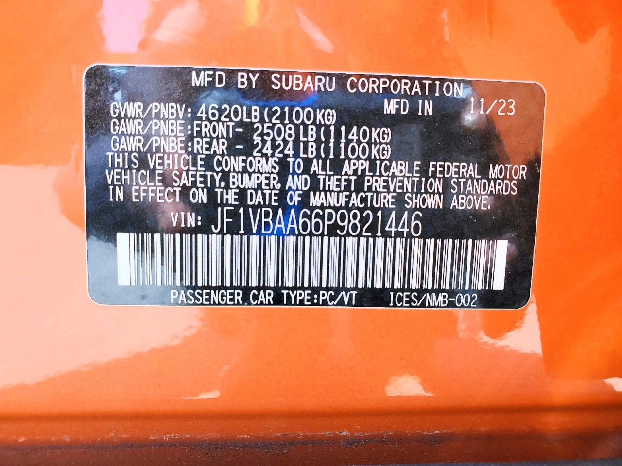 2023 SUBARU WRX photo 25