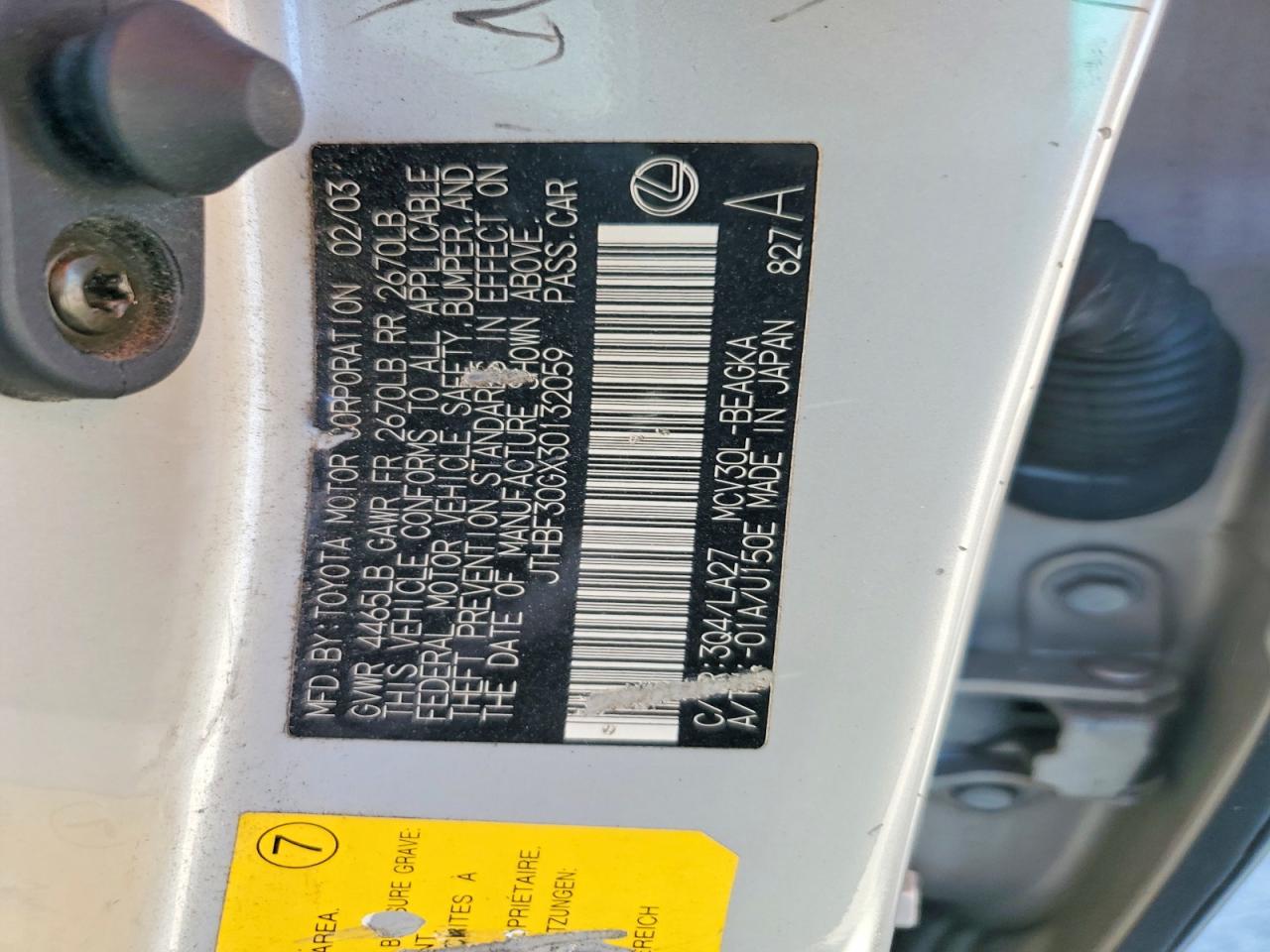 2003 LEXUS ES 300 photo 23