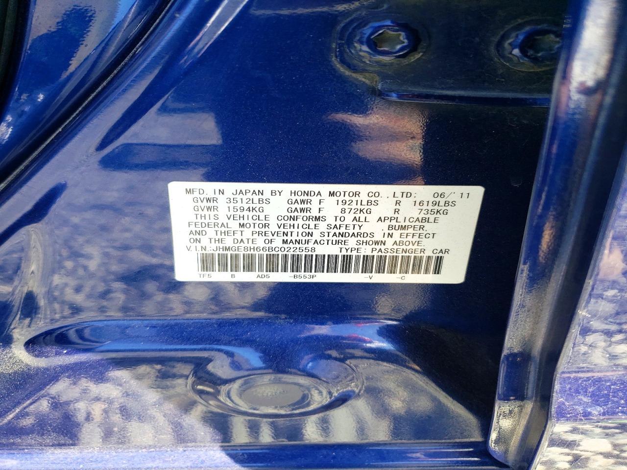 2011 HONDA FIT SPORT photo 34