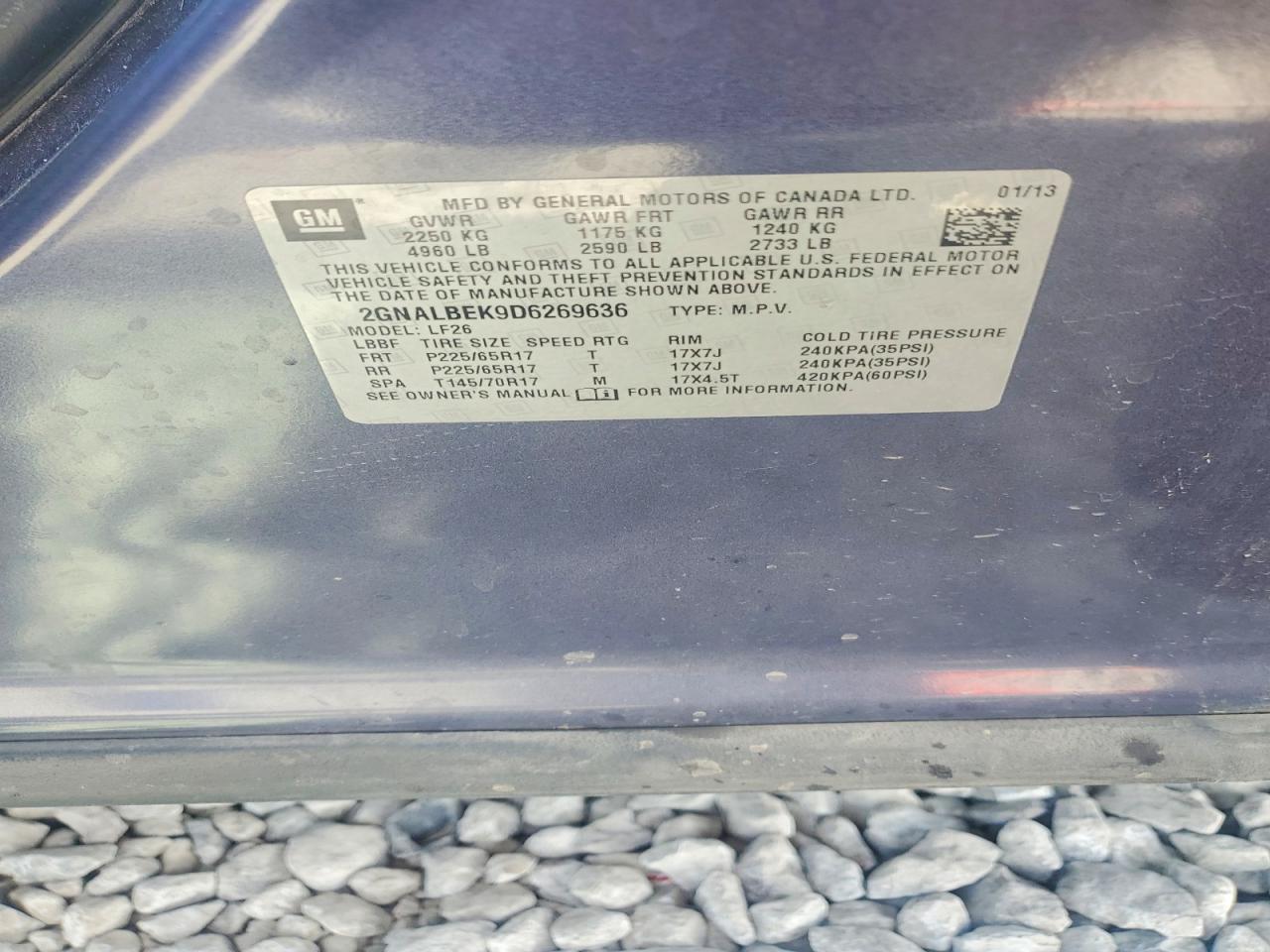 2013 CHEVROLET EQUINOX LS photo 37