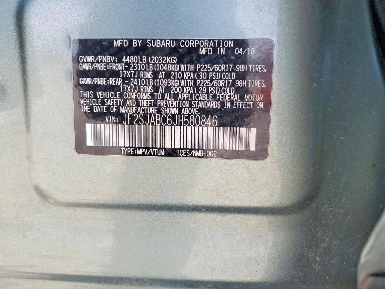 2018 SUBARU FORESTER 2.5I photo 40