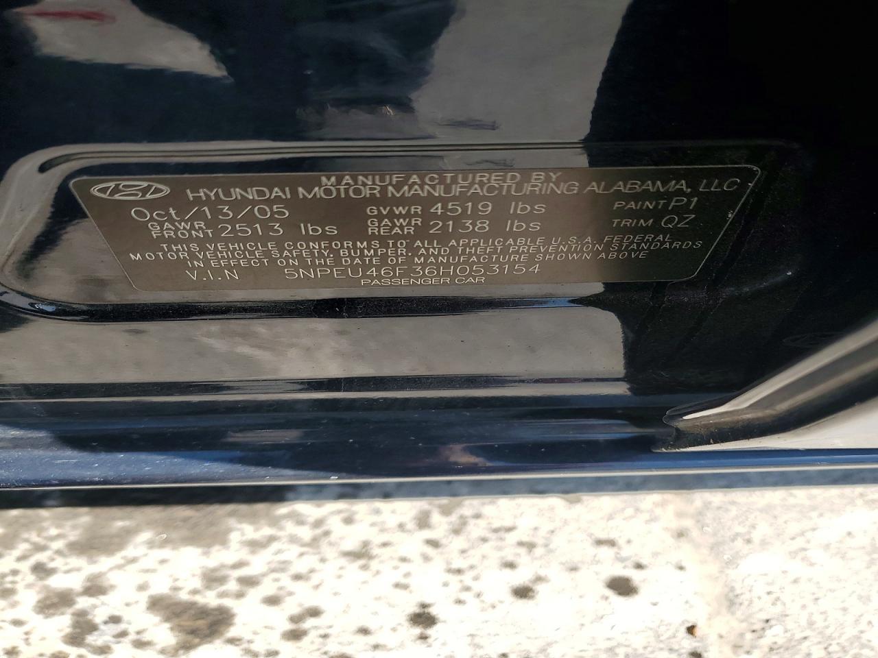 2006 HYUNDAI SONATA GLS V6 photo 23