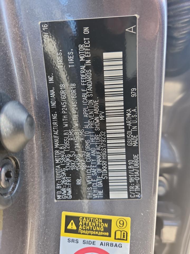 2016 TOYOTA HIGHLANDER XLE photo 27
