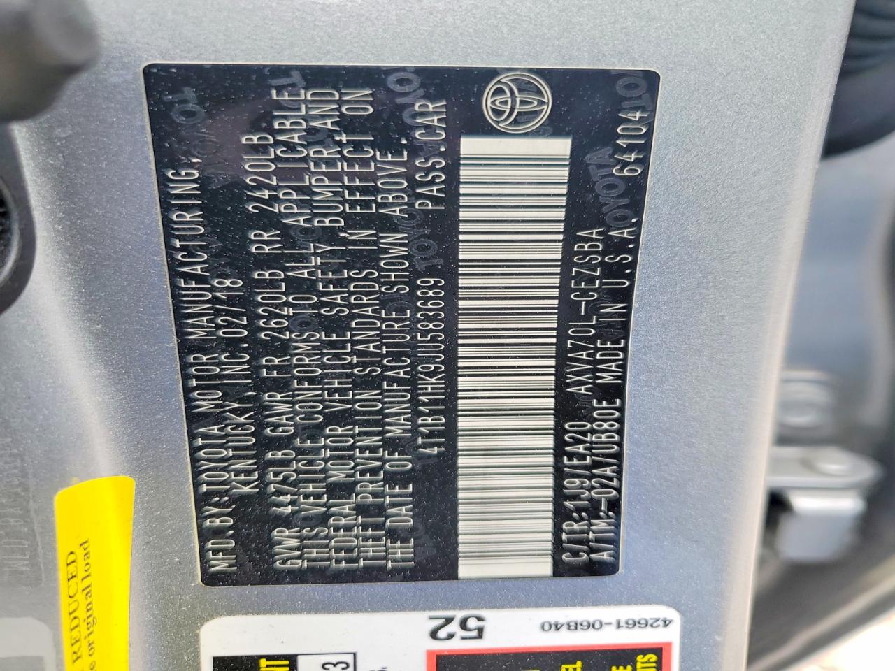 2018 TOYOTA CAMRY SE photo 34