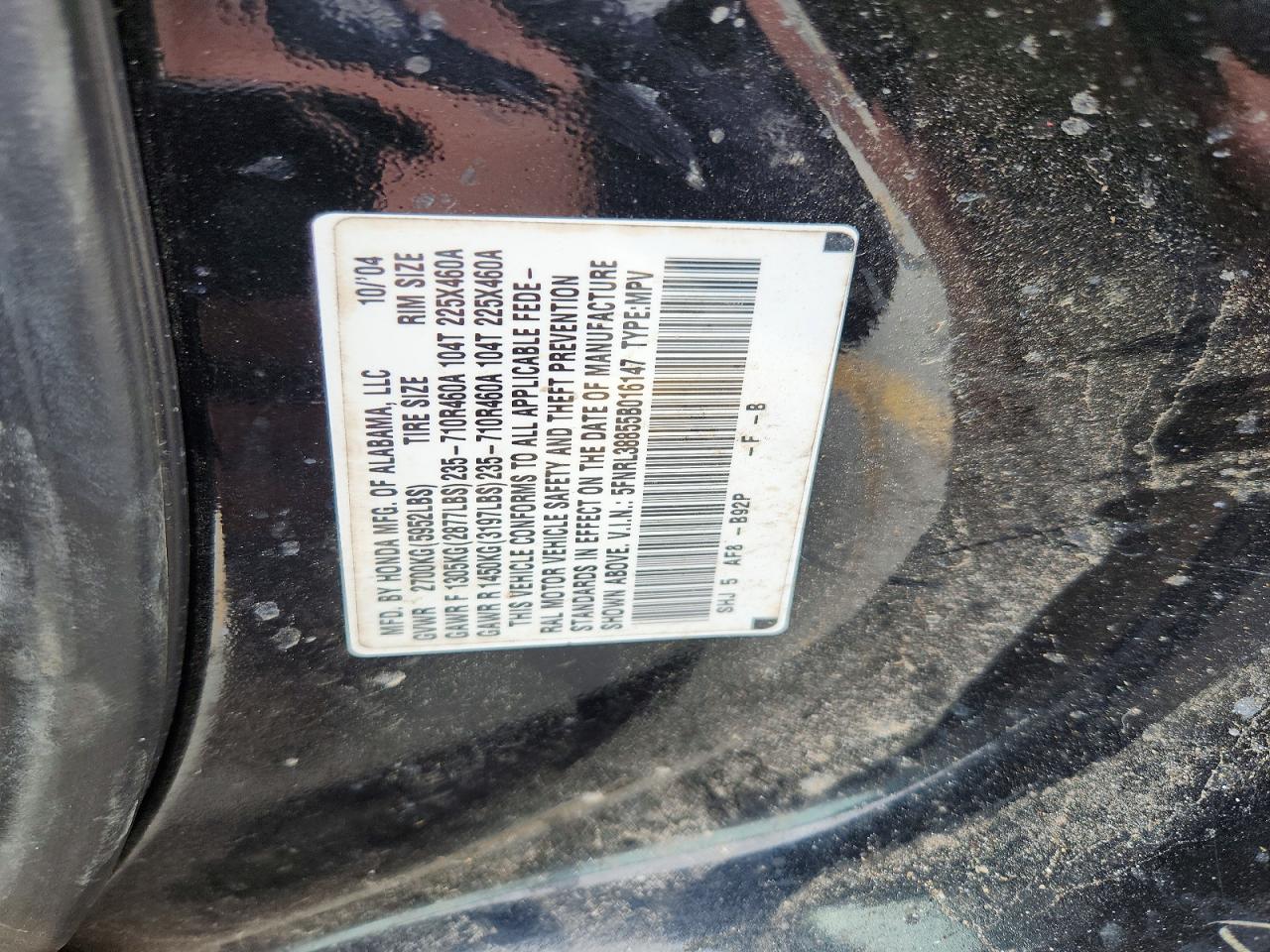 2005 HONDA ODYSSEY TOURING photo 37