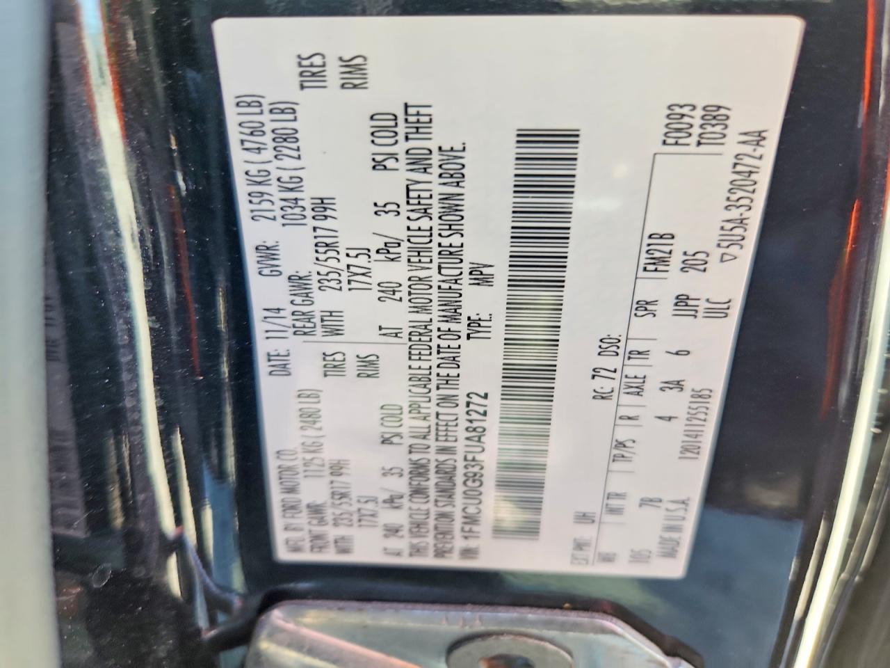 2015 FORD ESCAPE SE photo 25