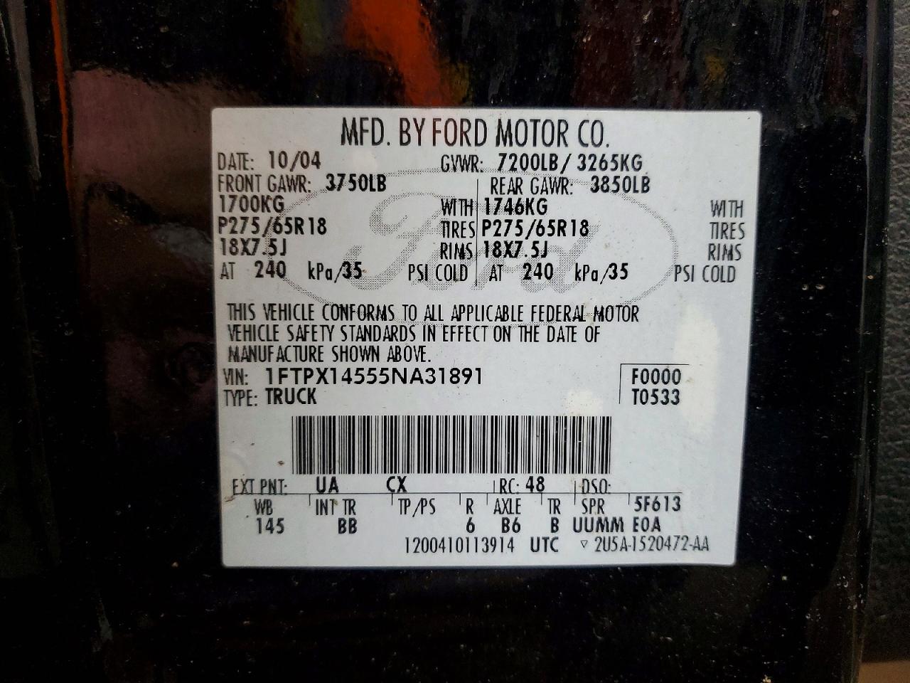 2005 FORD F150 photo 25