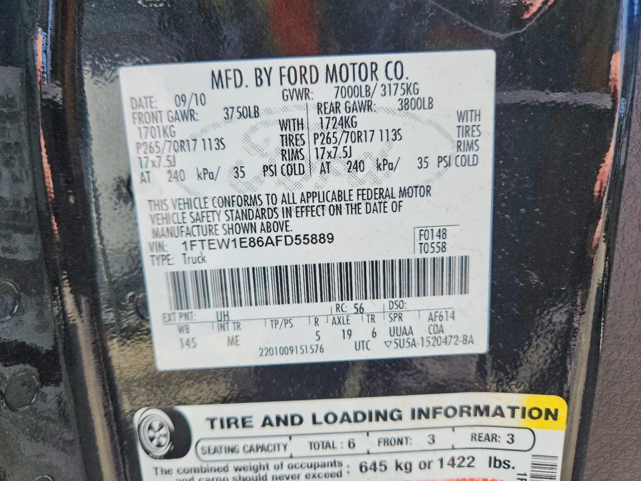 2010 FORD F150 SUPERCREW photo 34