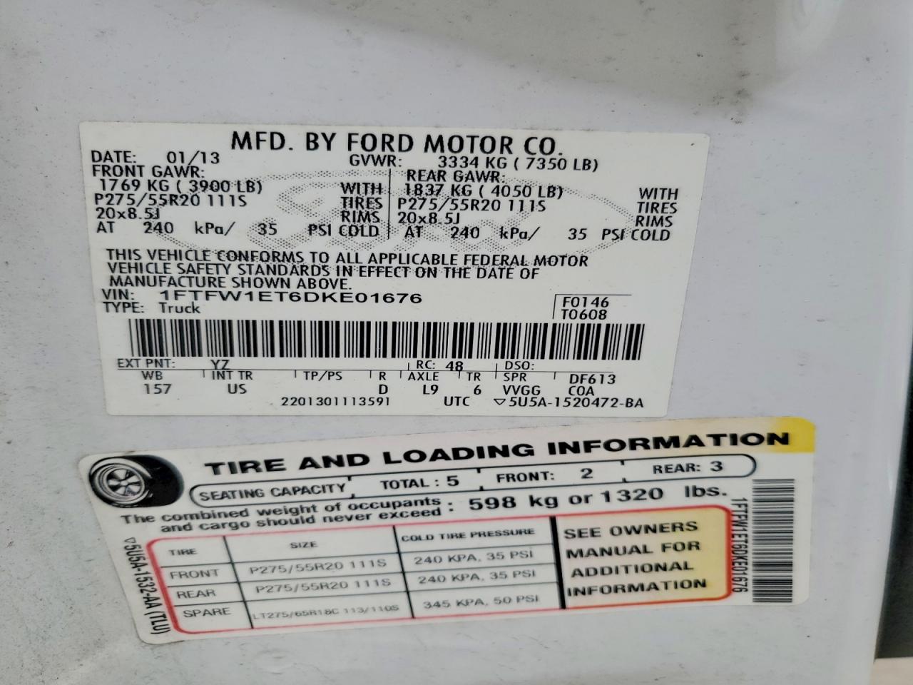 2013 FORD F150 SUPERCREW photo 34