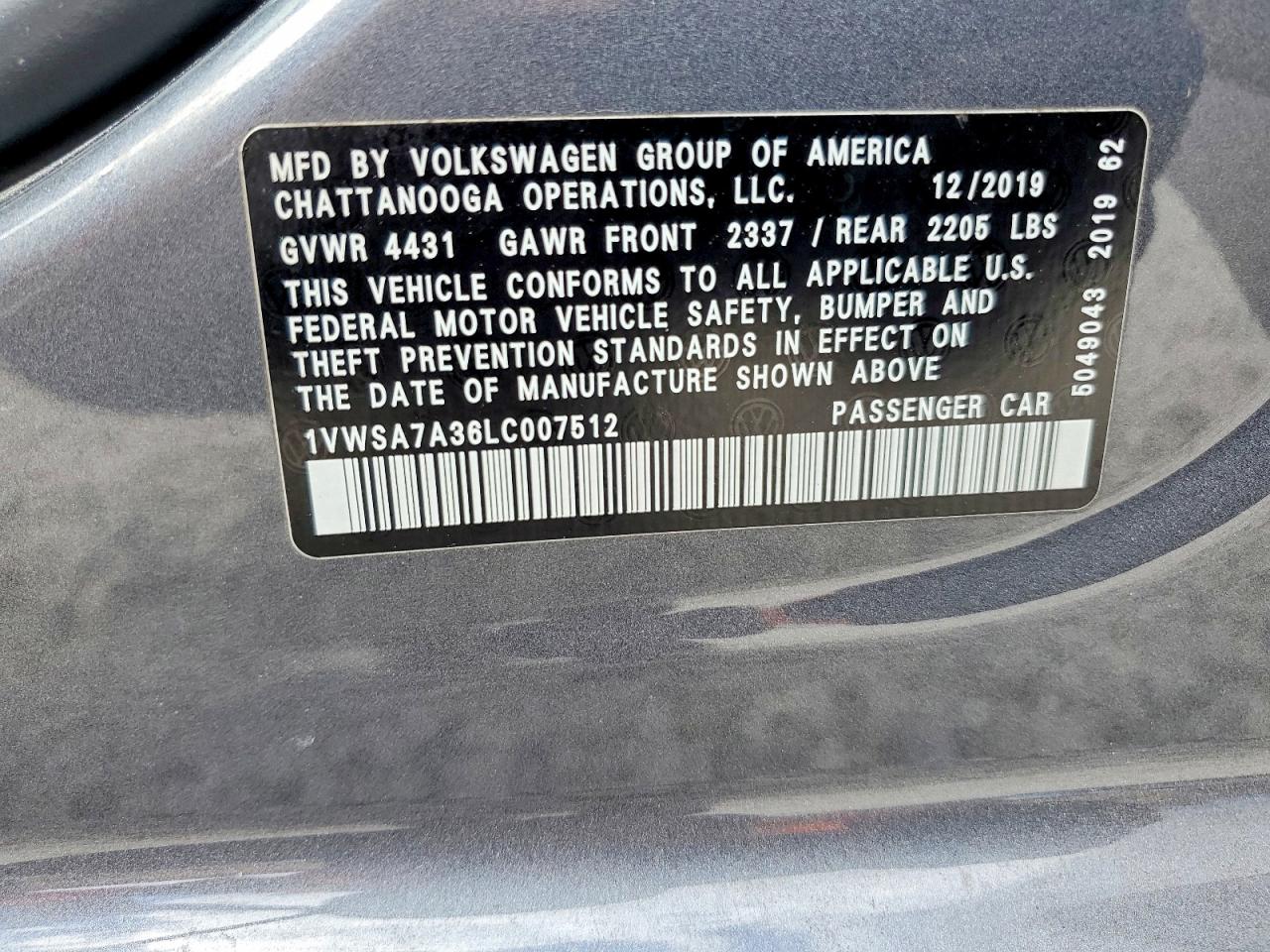 2020 VOLKSWAGEN PASSAT SE photo 34