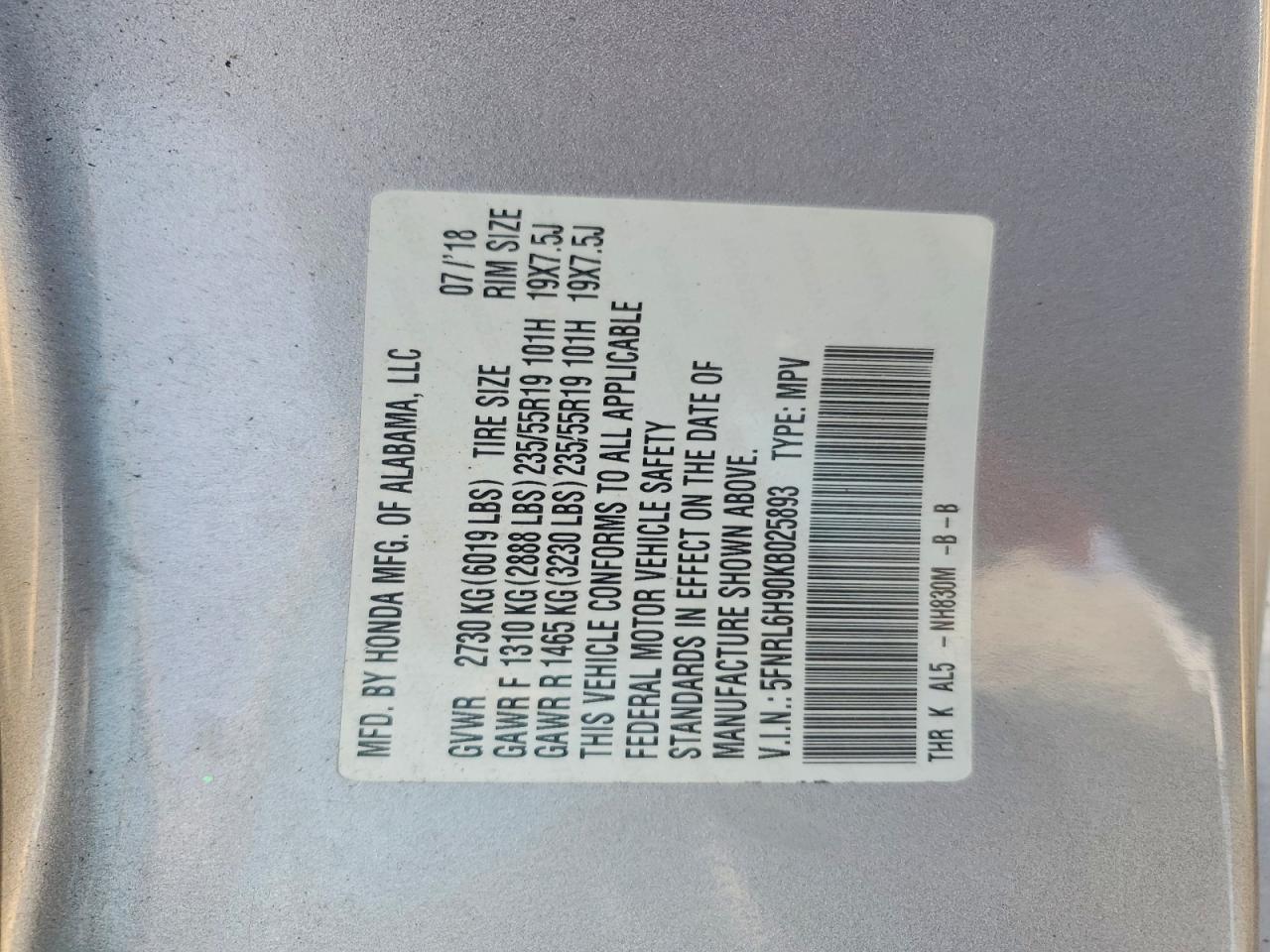 2019 HONDA ODYSSEY ELITE photo 37