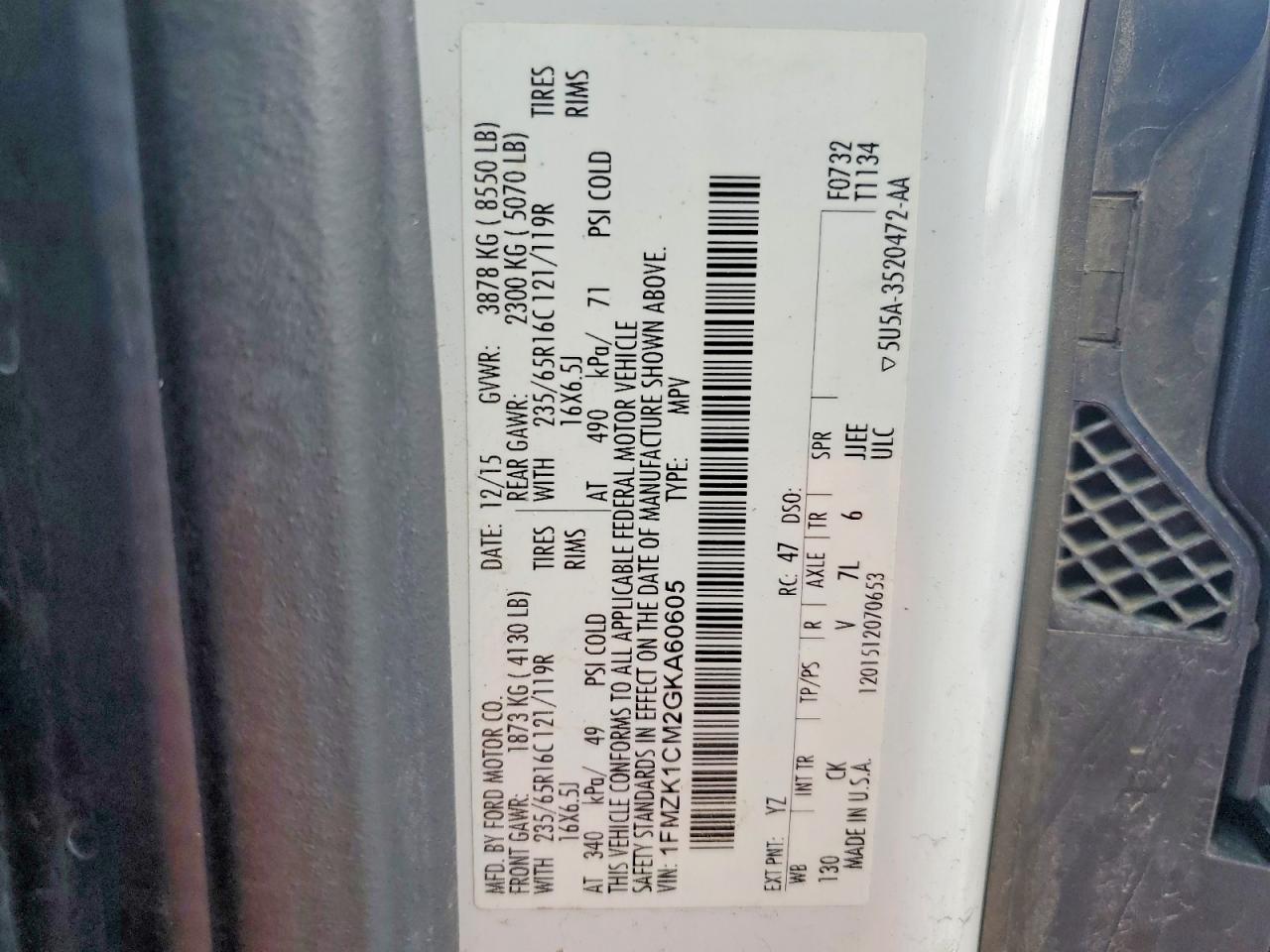 2016 FORD TRANSIT T-150 photo 23