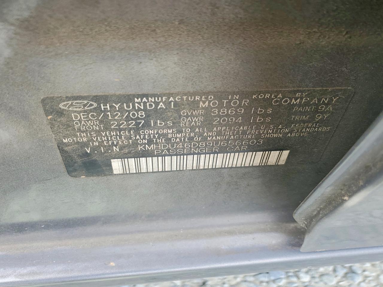 2009 HYUNDAI ELANTRA GLS photo 34