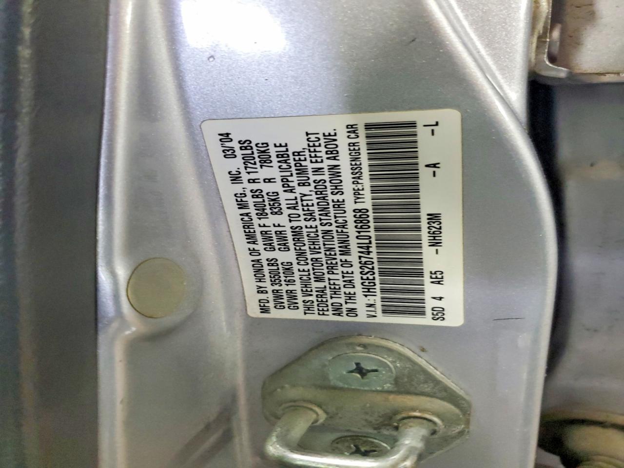 2004 HONDA CIVIC EX photo 23
