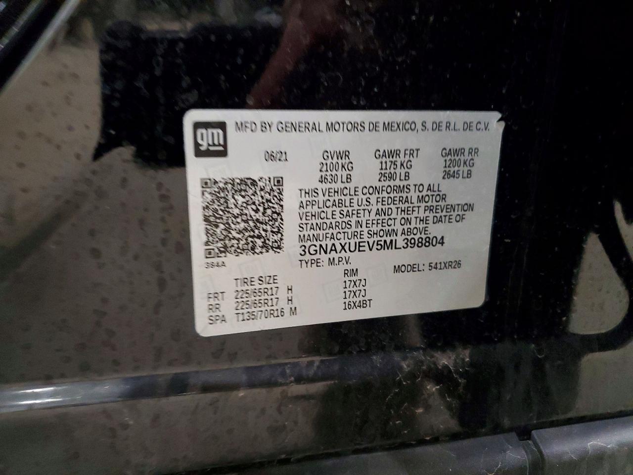 2021 CHEVROLET EQUINOX LT photo 37