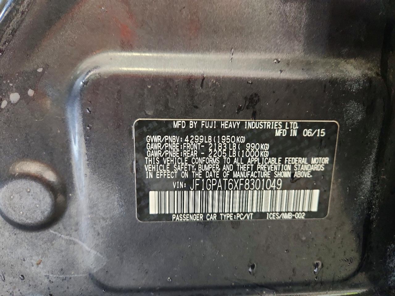 2015 SUBARU IMPREZA SPORT photo 40