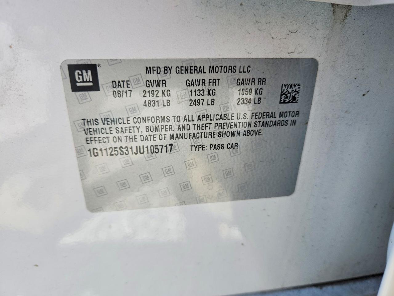 2018 CHEVROLET IMPALA PREMIER photo 23