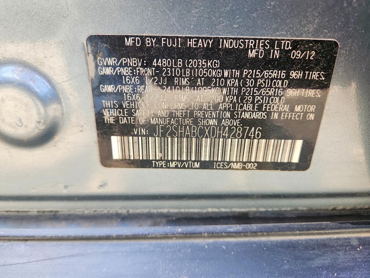 2013 SUBARU FORESTER 2.5X photo 25