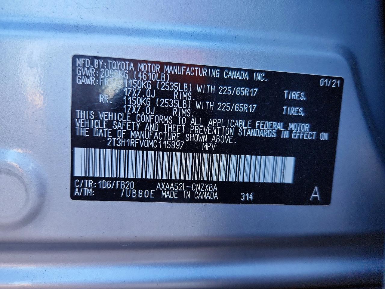 2021 TOYOTA RAV4 LE photo 37