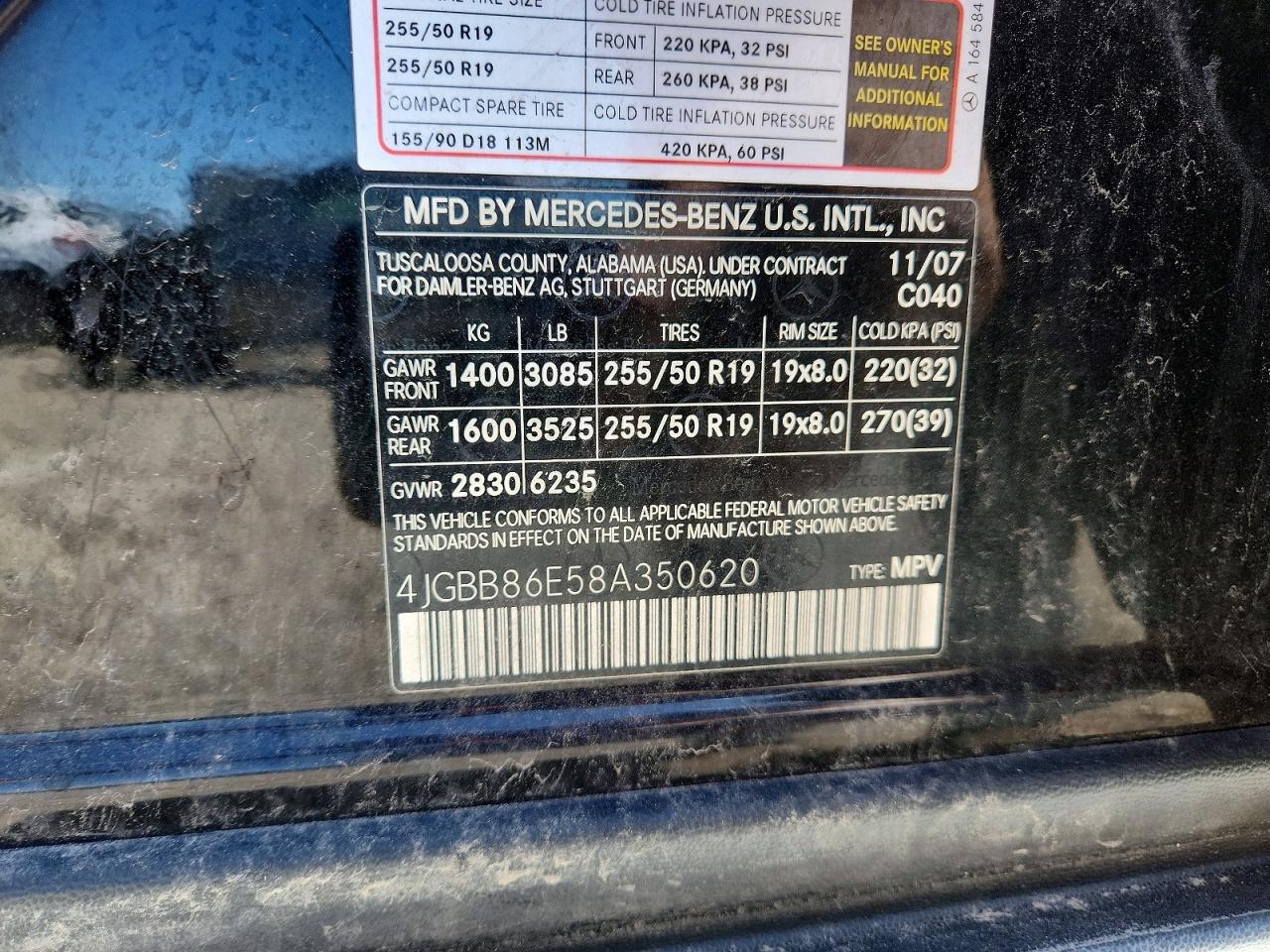 2008 MERCEDES-BENZ ML 350 photo 37