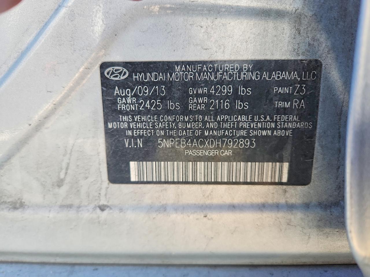 2013 HYUNDAI SONATA GLS photo 23