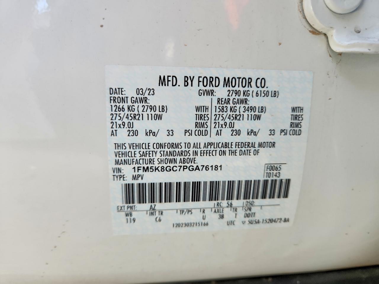 2023 FORD EXPLORER ST photo 14