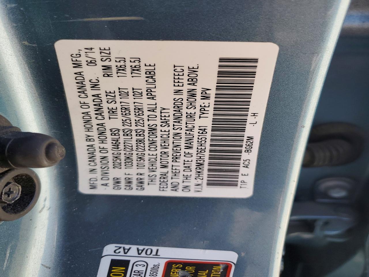 2014 HONDA CR-V EXL photo 25