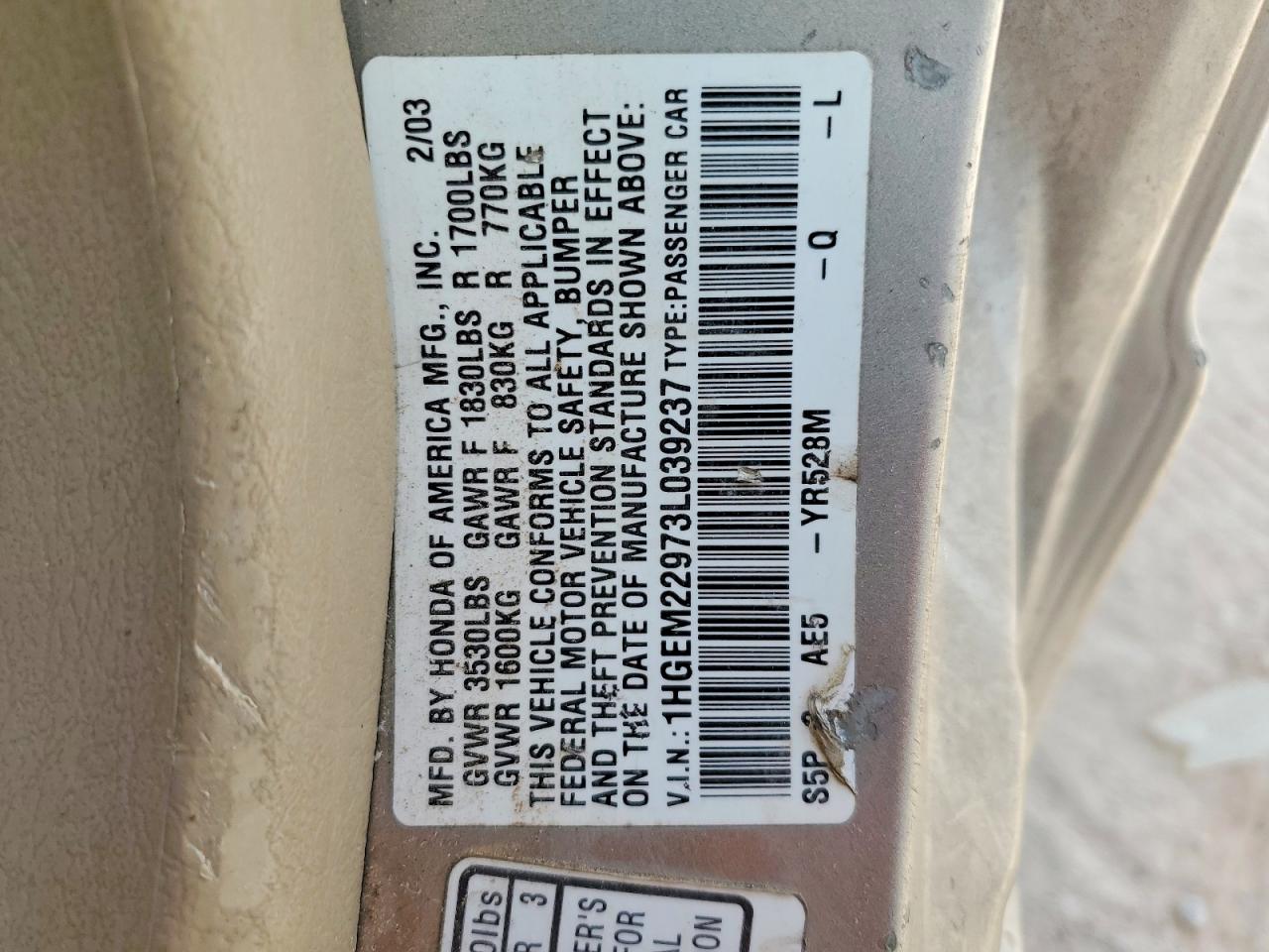 2003 HONDA CIVIC EX photo 37