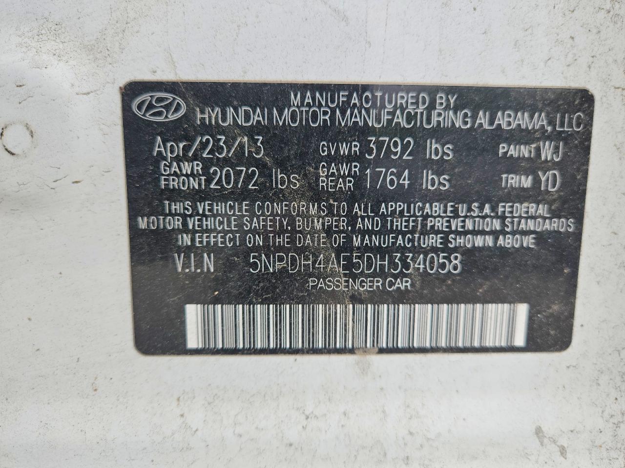 2013 HYUNDAI ELANTRA GLS photo 23