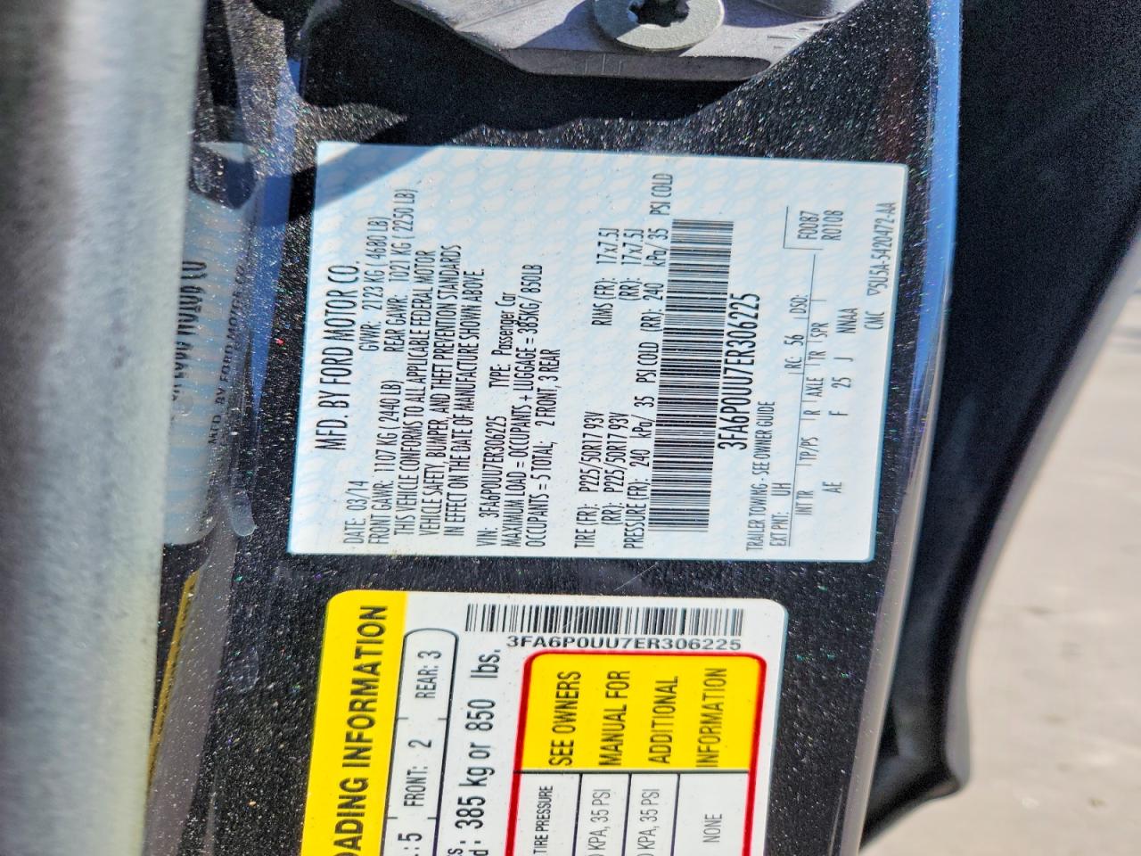 2014 FORD FUSION S HYBRID photo 34