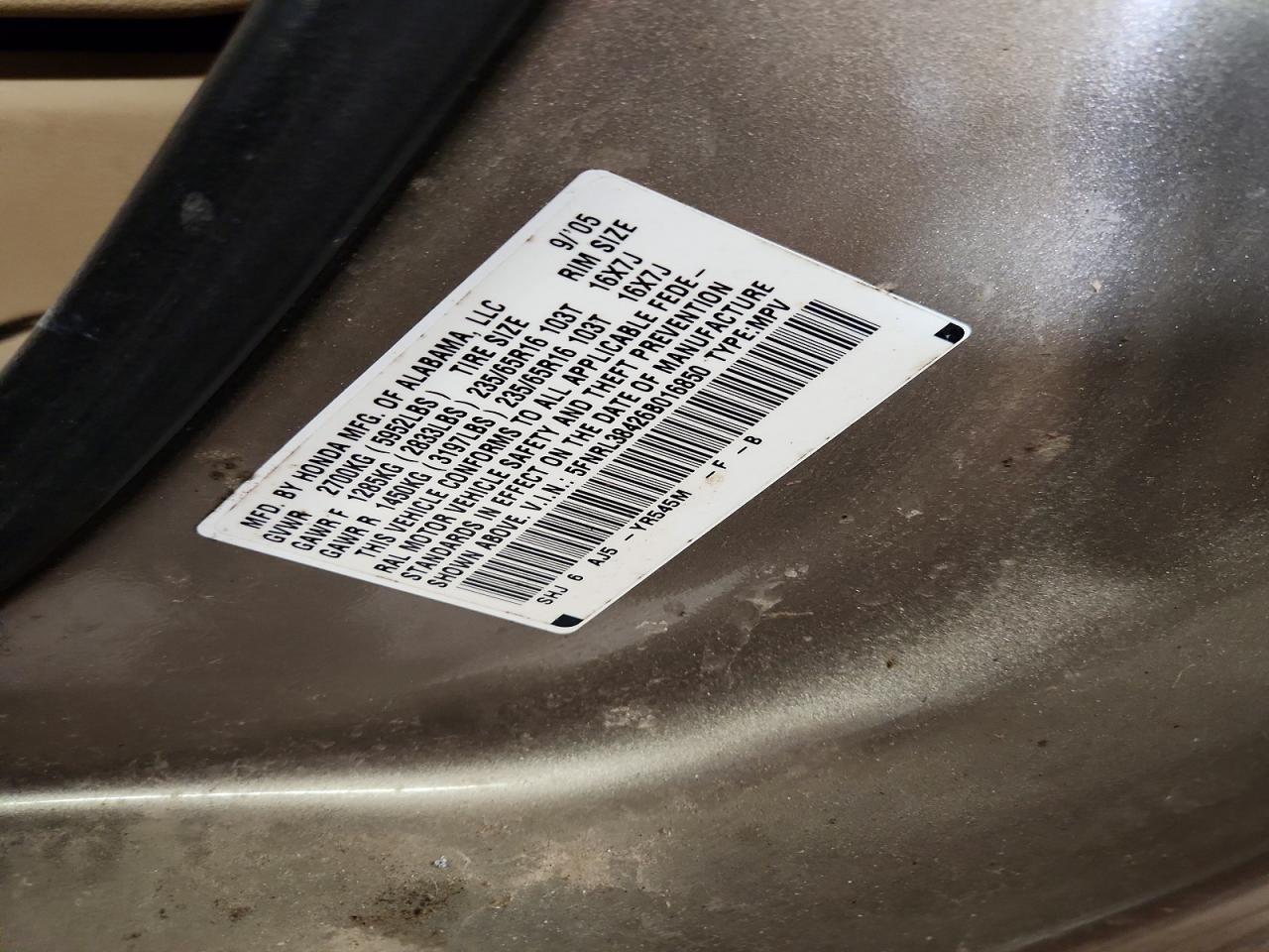 2006 HONDA ODYSSEY EX photo 14