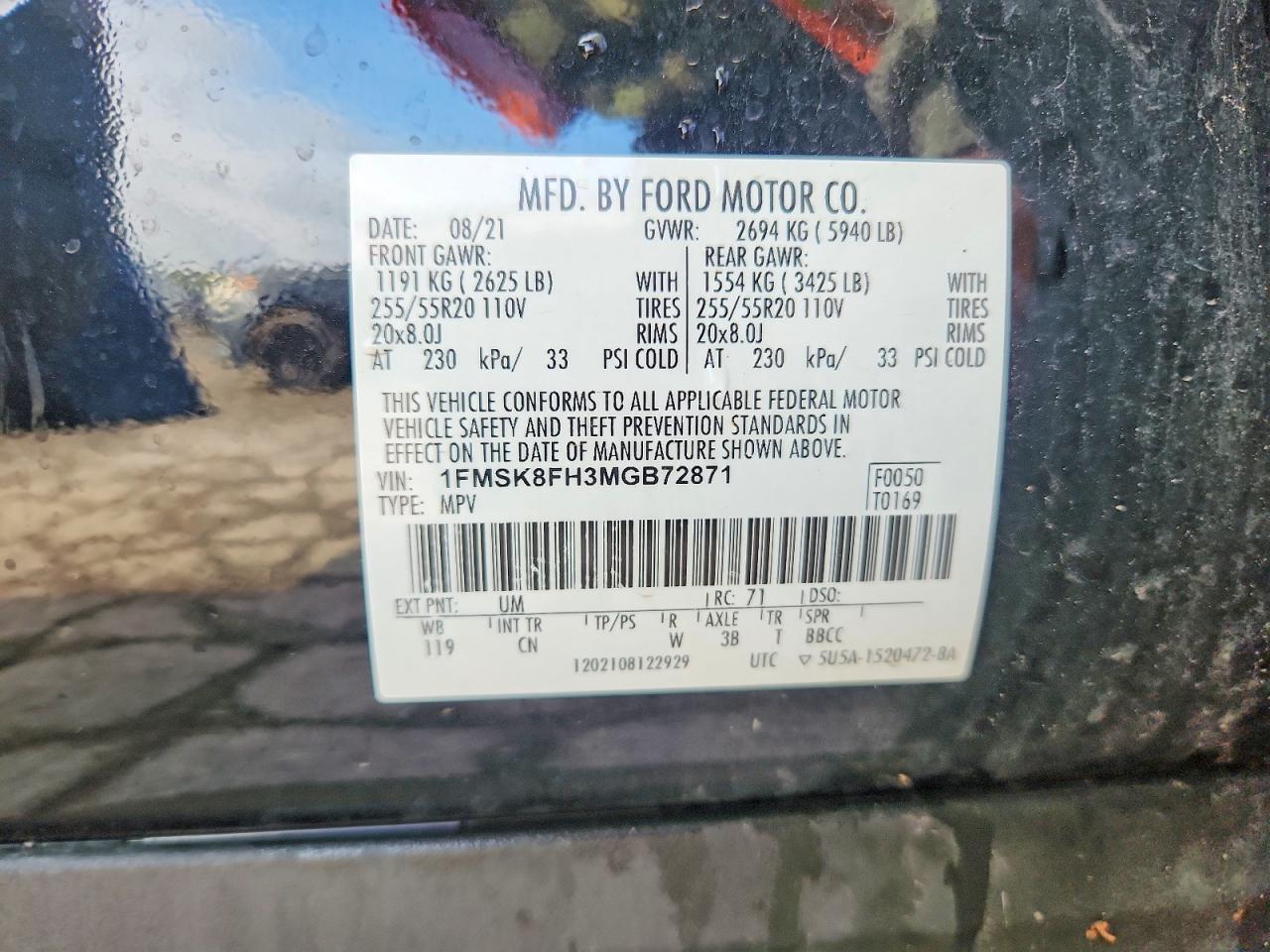 2021 FORD EXPLORER LIMITED photo 25
