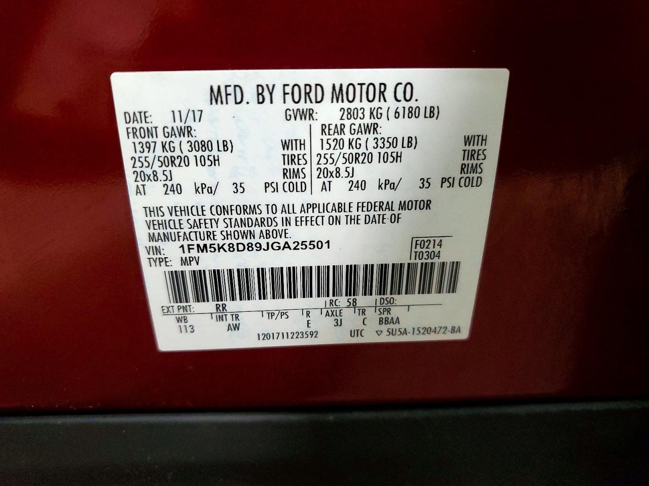 2018 FORD EXPLORER XLT photo 23