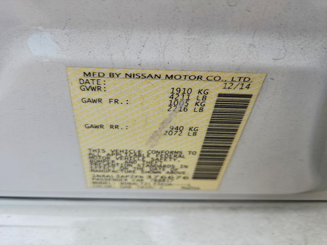 2015 NISSAN ALTIMA 2.5 SL photo 23