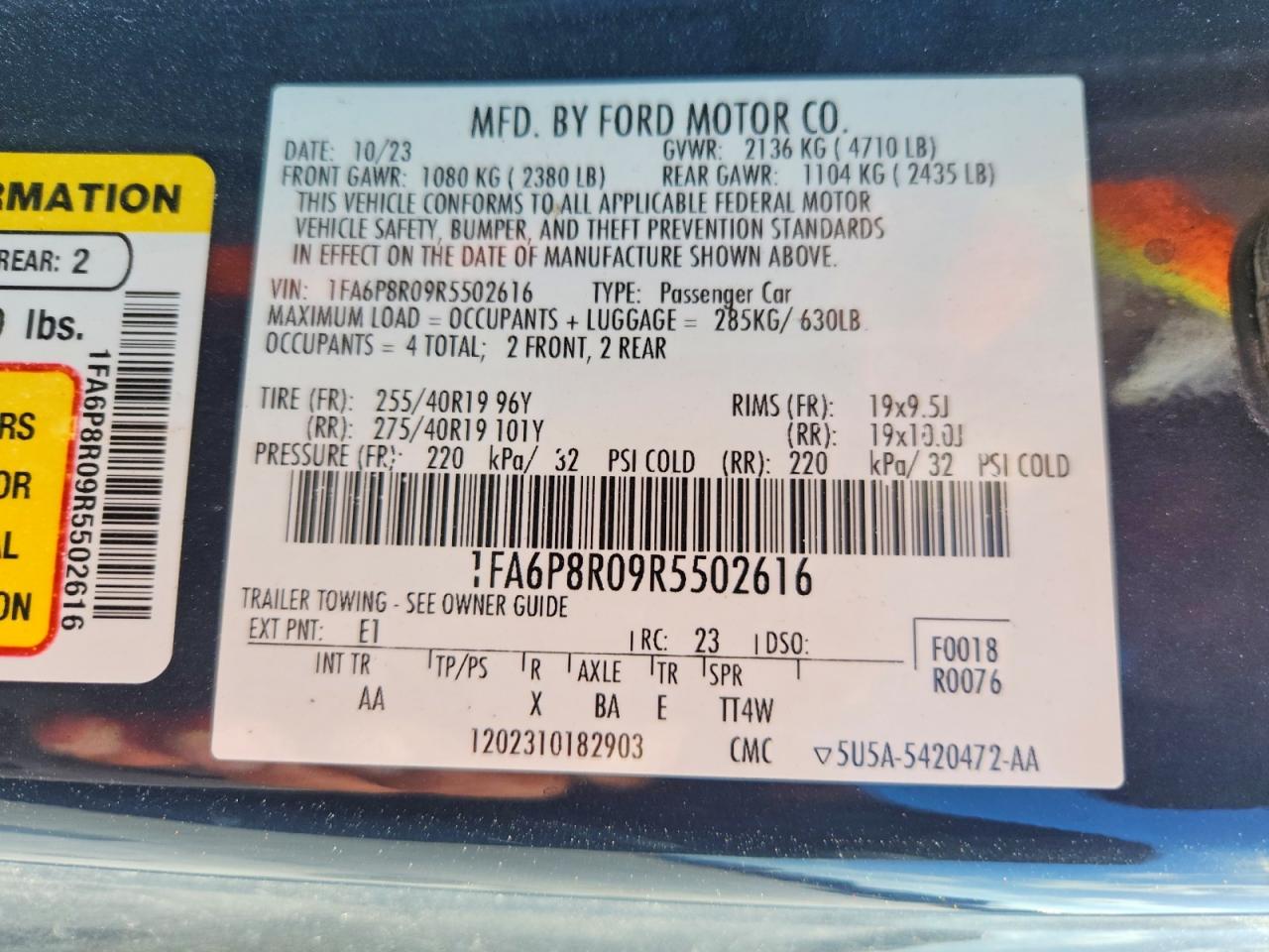 2024 FORD MUSTANG DARK HORSE photo 12