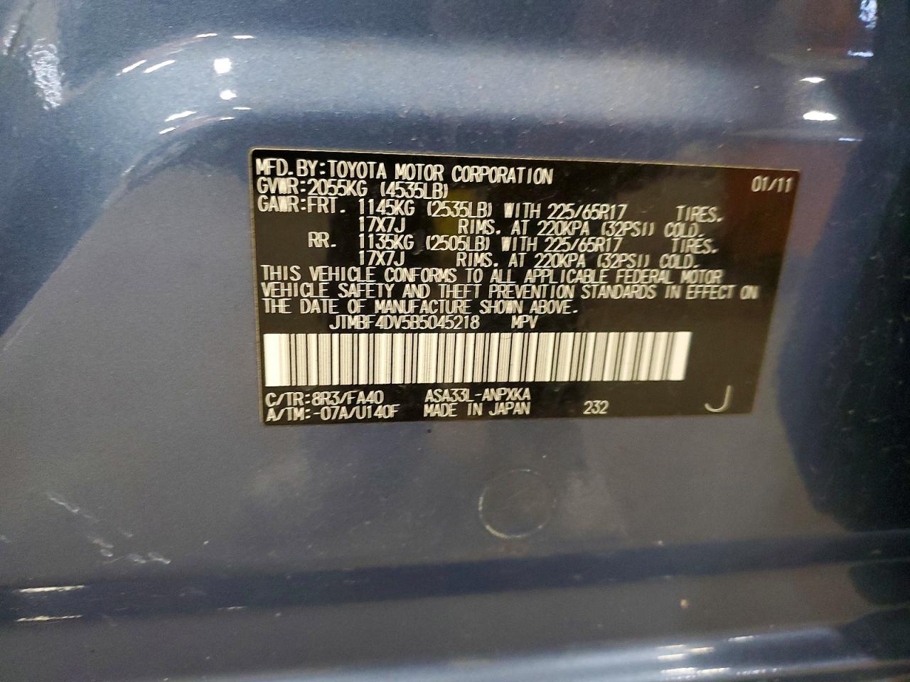 2011 TOYOTA RAV4 BASE photo 37