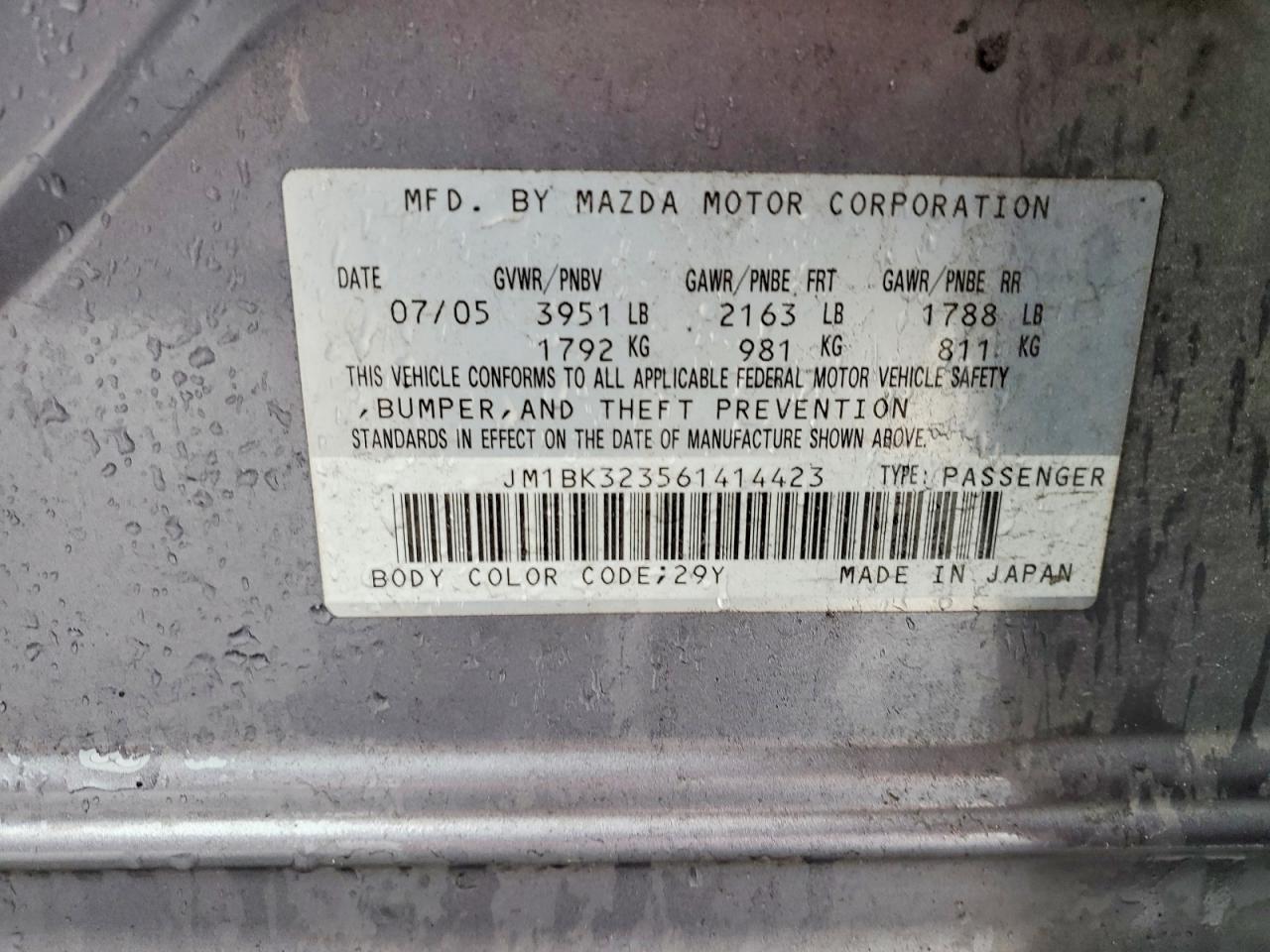 2006 MAZDA 3 S photo 25