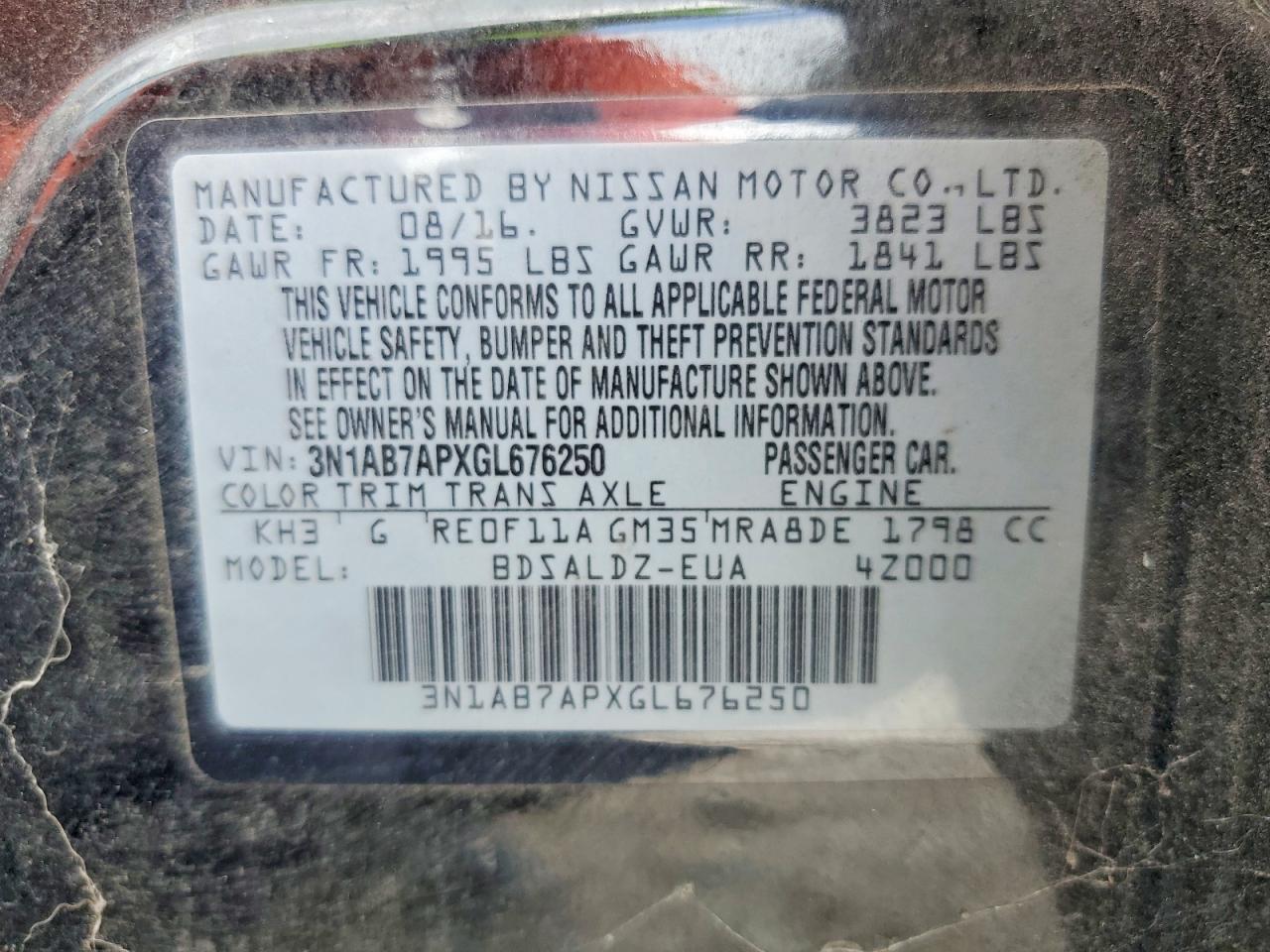 2016 NISSAN SENTRA SV photo 34