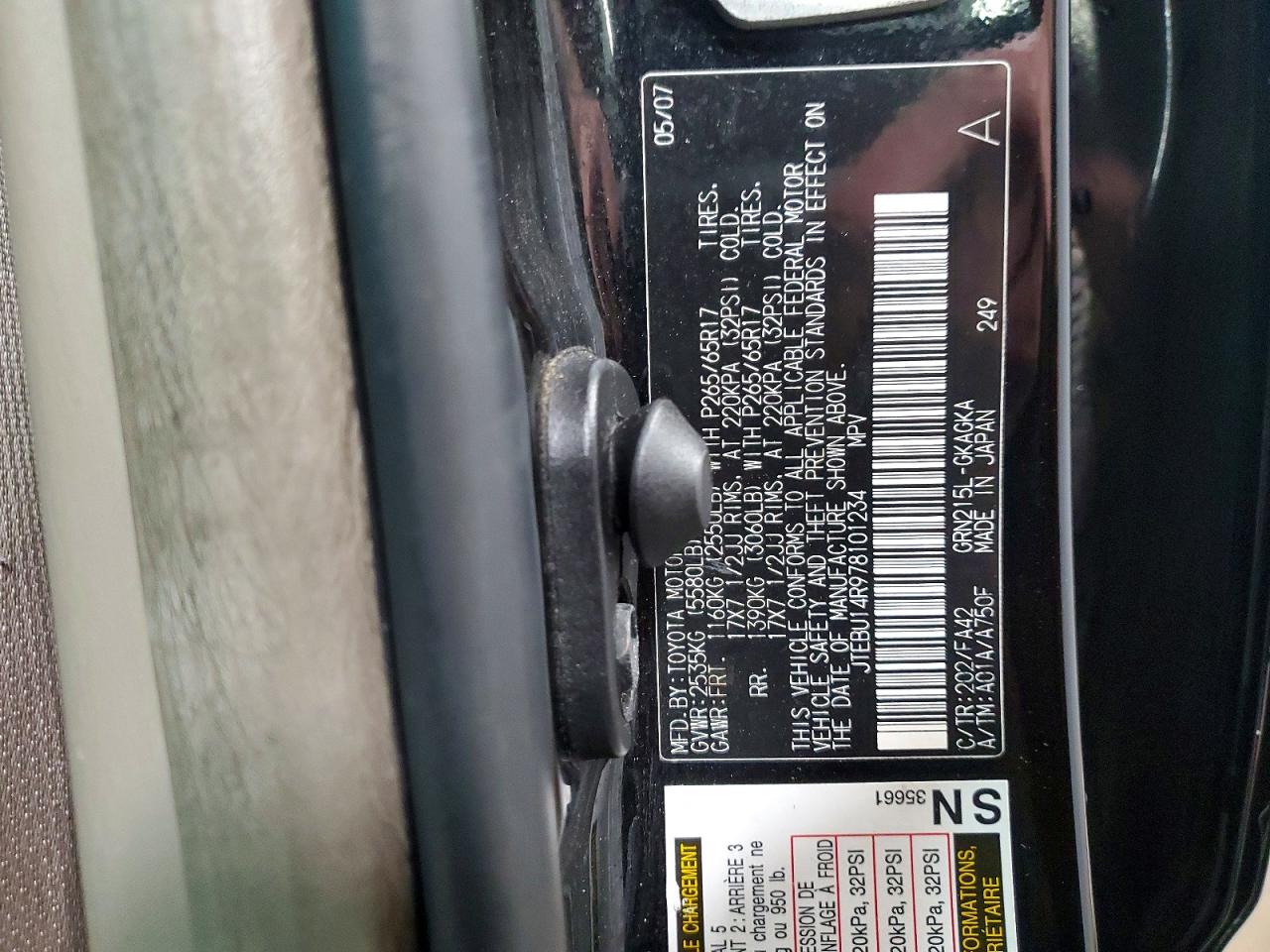 2007 TOYOTA 4RUNNER SR5 photo 12