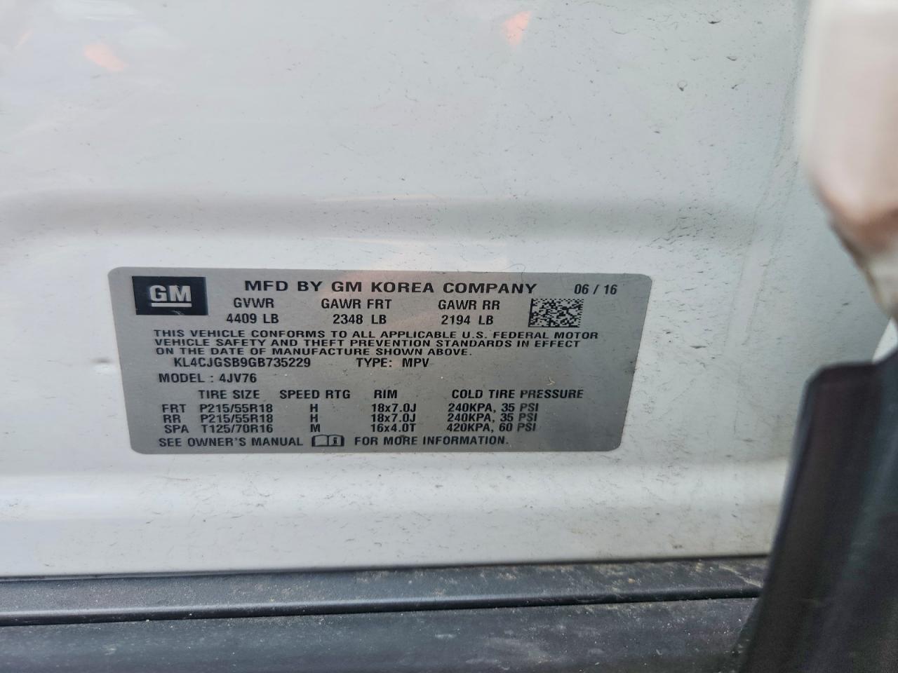 2016 BUICK ENCORE photo 23
