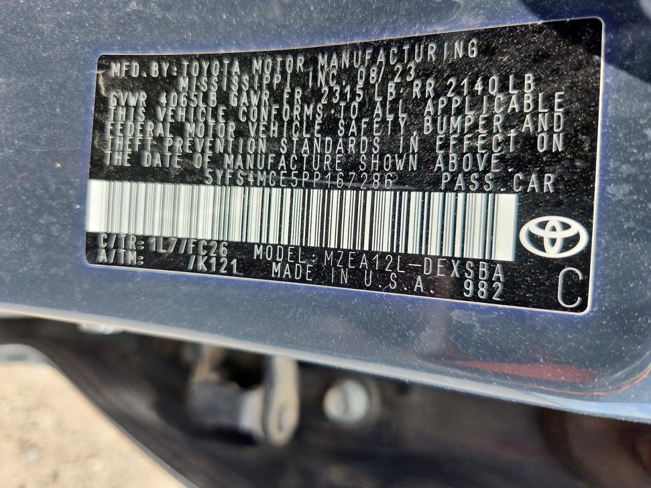 2023 TOYOTA COROLLA SE photo 23