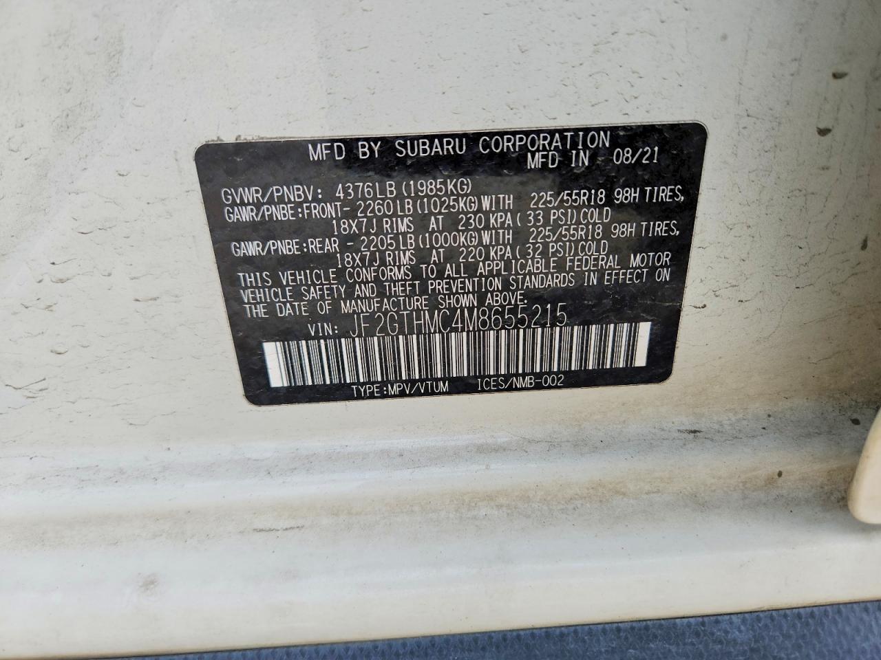 2021 SUBARU CROSSTREK LIMITED photo 25