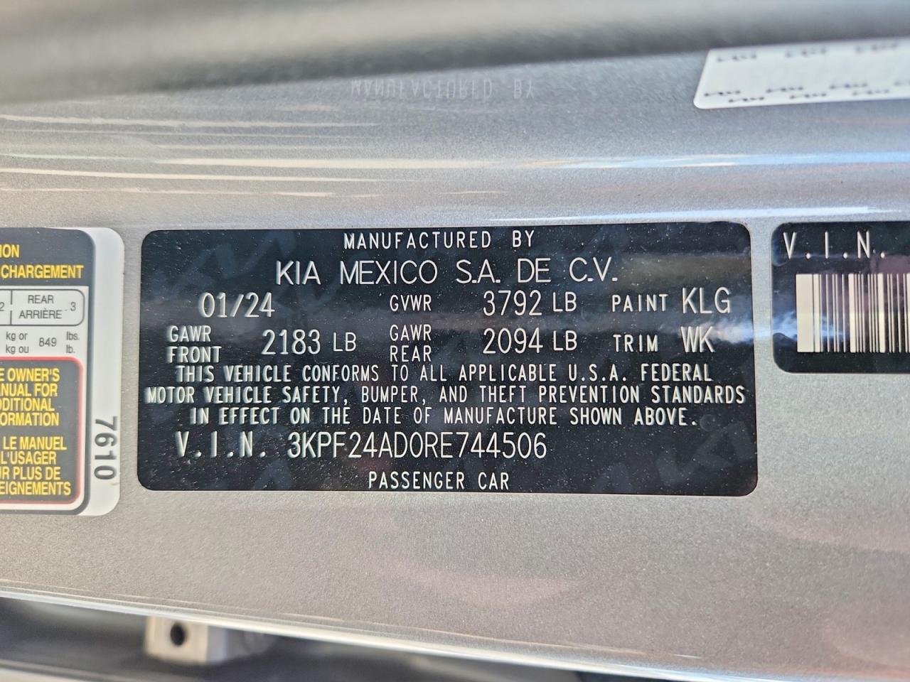 2024 KIA FORTE LXS photo 25