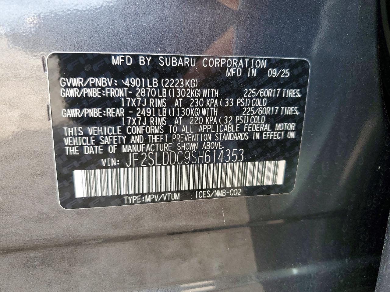 2025 SUBARU FORESTER PREMIUM photo 25