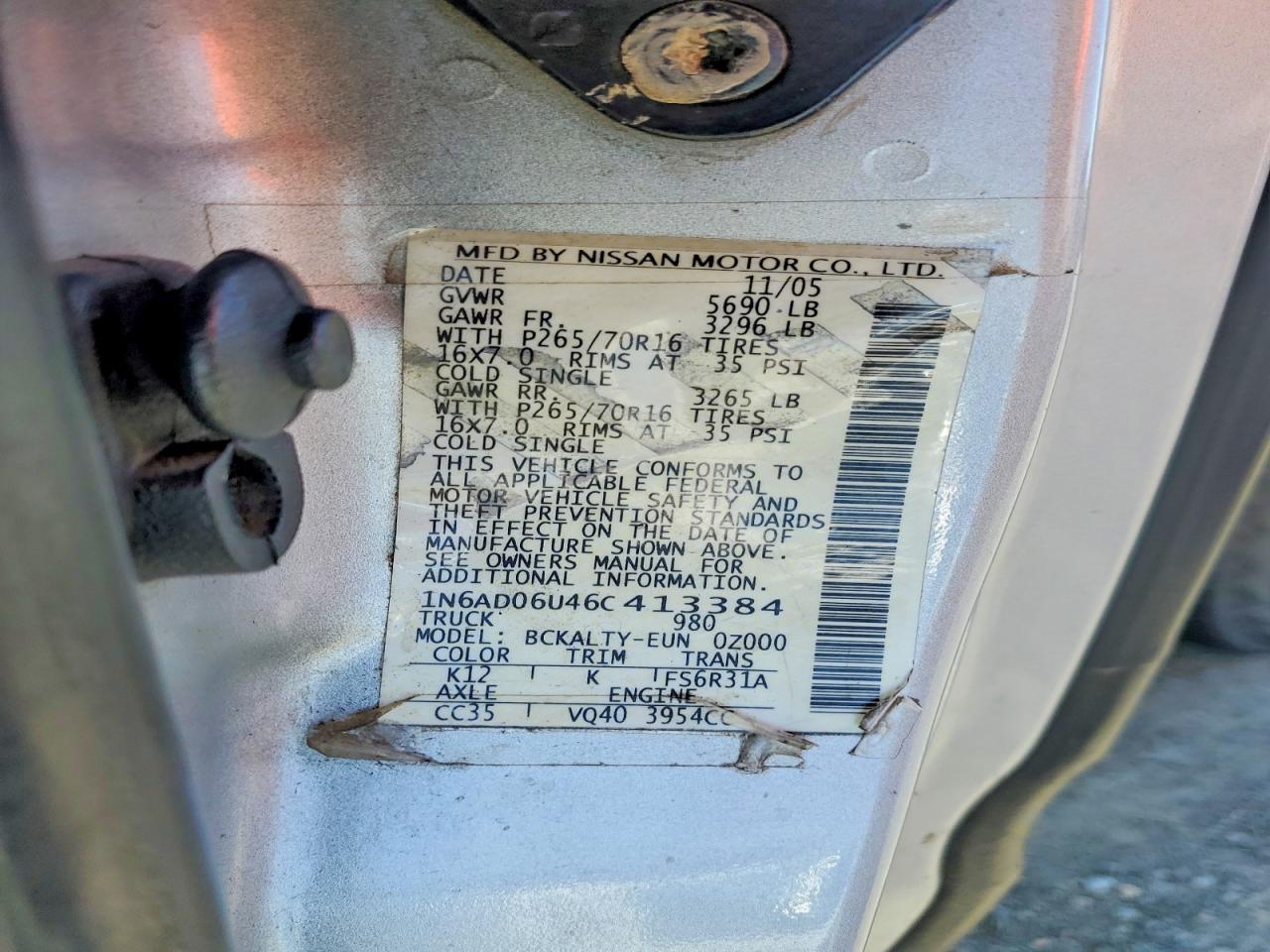 2006 NISSAN FRONTIER SE photo 23