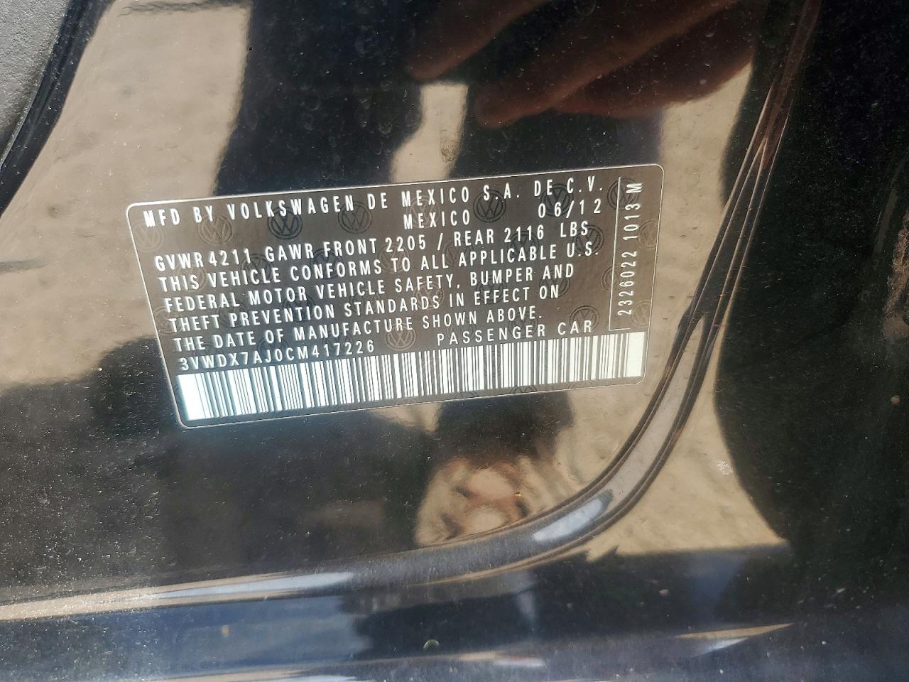 2012 VOLKSWAGEN JETTA SE photo 23