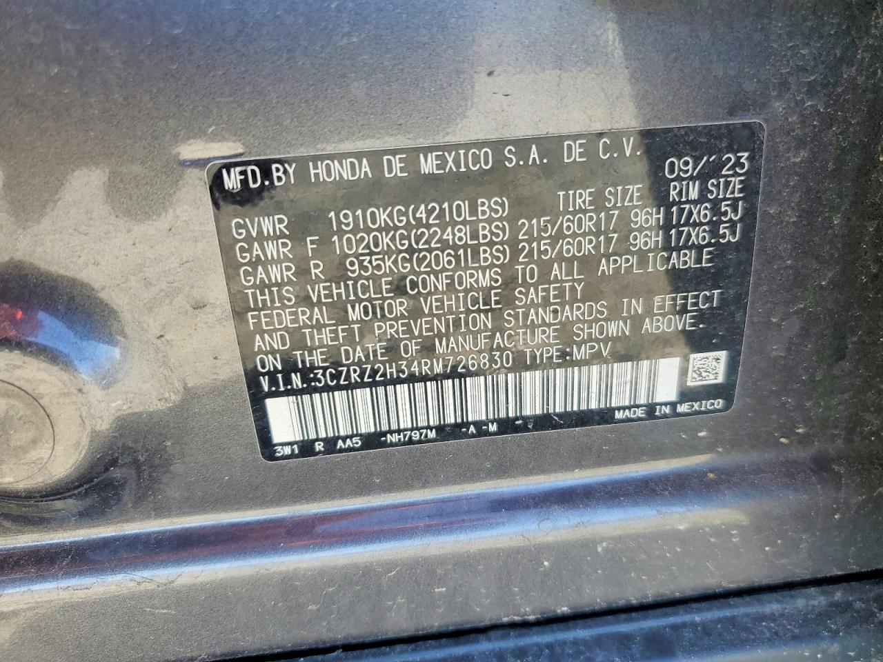 2024 HONDA HR-V LX photo 13