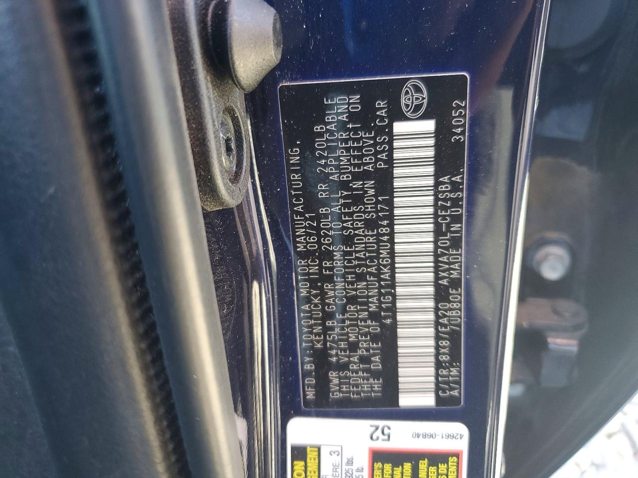 2021 TOYOTA CAMRY SE photo 13