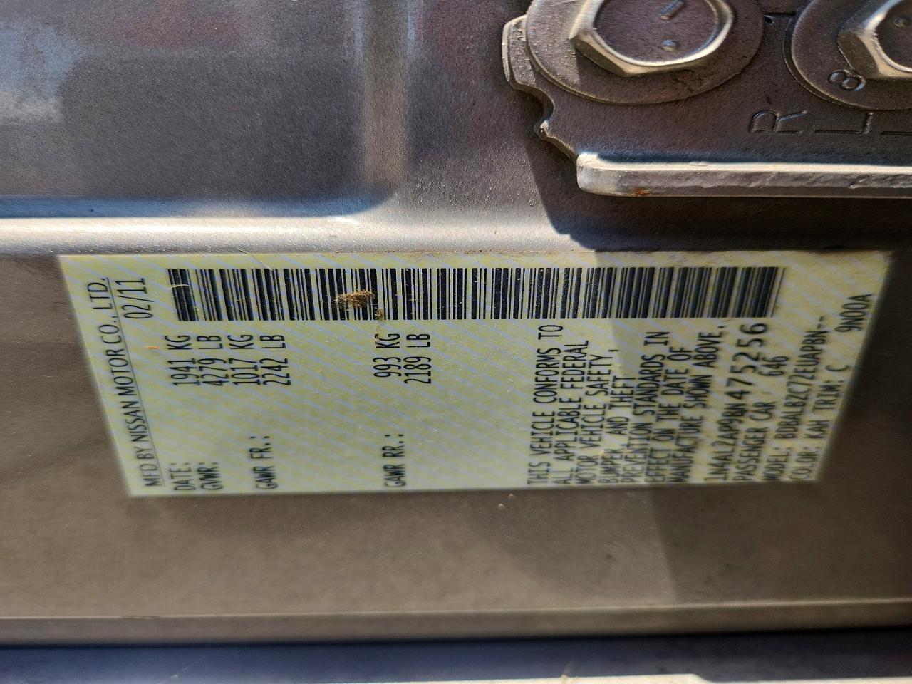2011 NISSAN ALTIMA 2.5 photo 12
